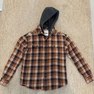 Men’s XS American Eagle Hooded Flannel.